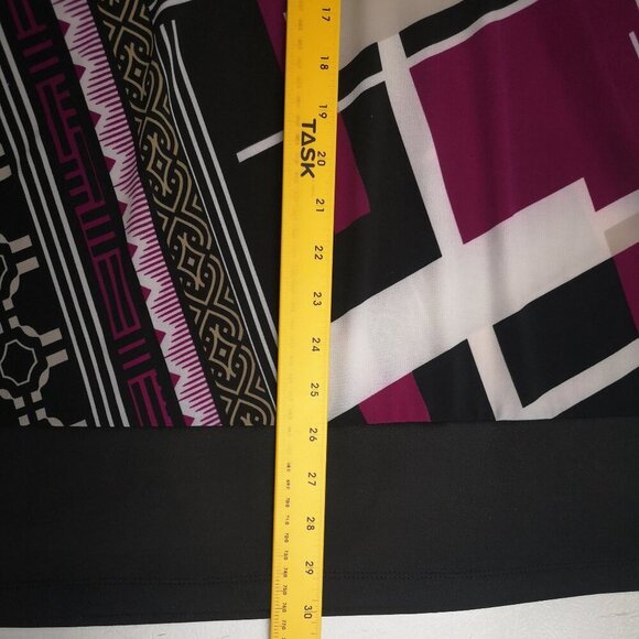 Cleo Ladies Size Large Multi Colored 3/4 Length Sleeves Dress or Tunic Top - Picture 10 of 10